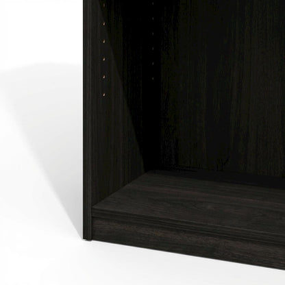 Wooden bookcase in natural finish with sturdy design for living room or office