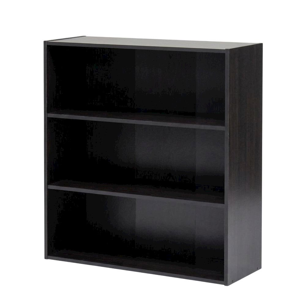 Espresso 3-Tier Open Shelf Bookcase with Modern Design and Sturdy Construction