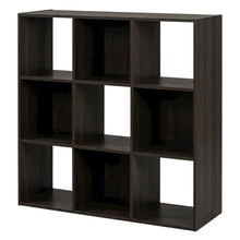 Wood Bookcase in Warm Brown Finish with Multiple Shelves for Storage