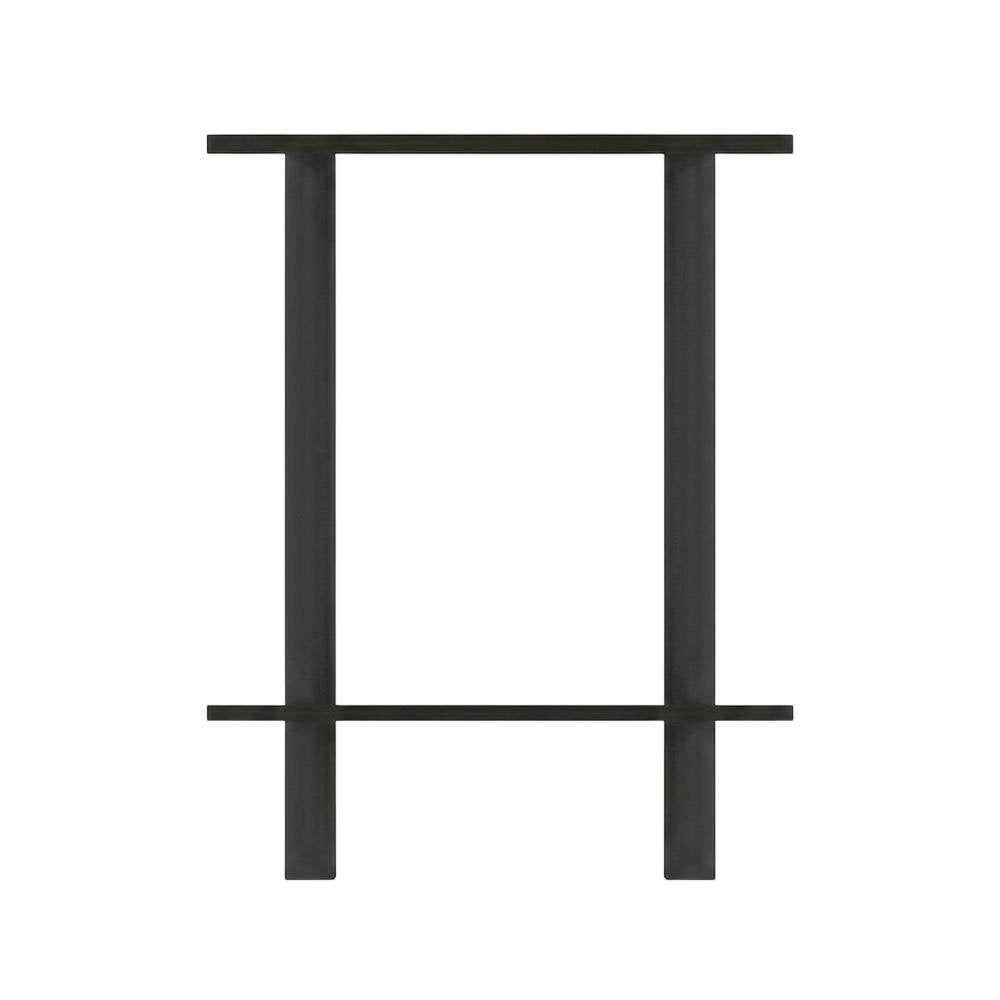 Round Wooden End Table with Espresso and Black Finish, Modern Side Table