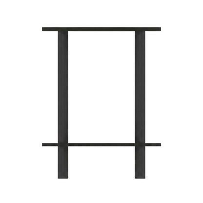 Round Wooden End Table with Espresso and Black Finish, Modern Side Table