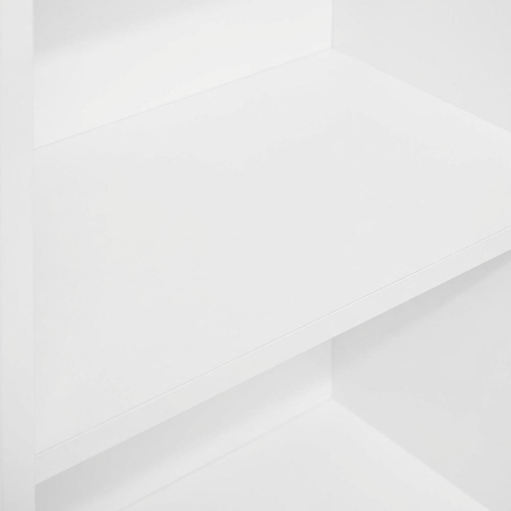 White 3-Tier Open Shelf Bookcase with Modern Wooden Design
