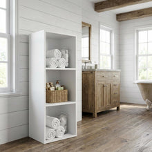 White 3-Tier No Tool Assembly Bookcase with Open Shelves for Easy Storage