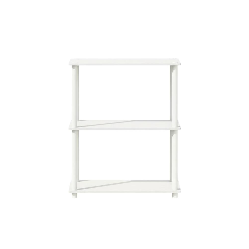 Wooden 3-Tier Display Rack with Shelving Unit and Bookcase for Home and Office