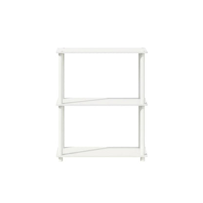 Wooden 3-Tier Display Rack with Shelving Unit and Bookcase for Home and Office