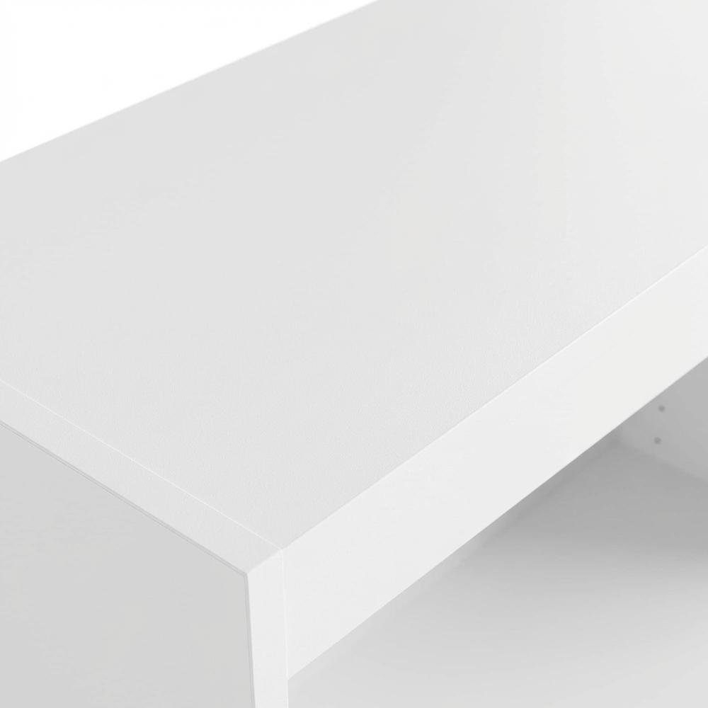 White 3-Tier Adjustable Shelf Bookcase with Modern Storage Design