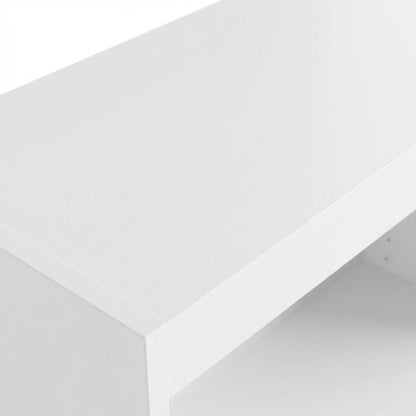 White 3-Tier Adjustable Shelf Bookcase with Modern Storage Design