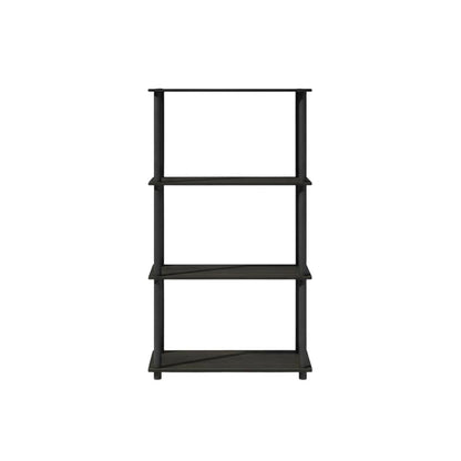Wooden bookcase in finish with sturdy construction for home and office use