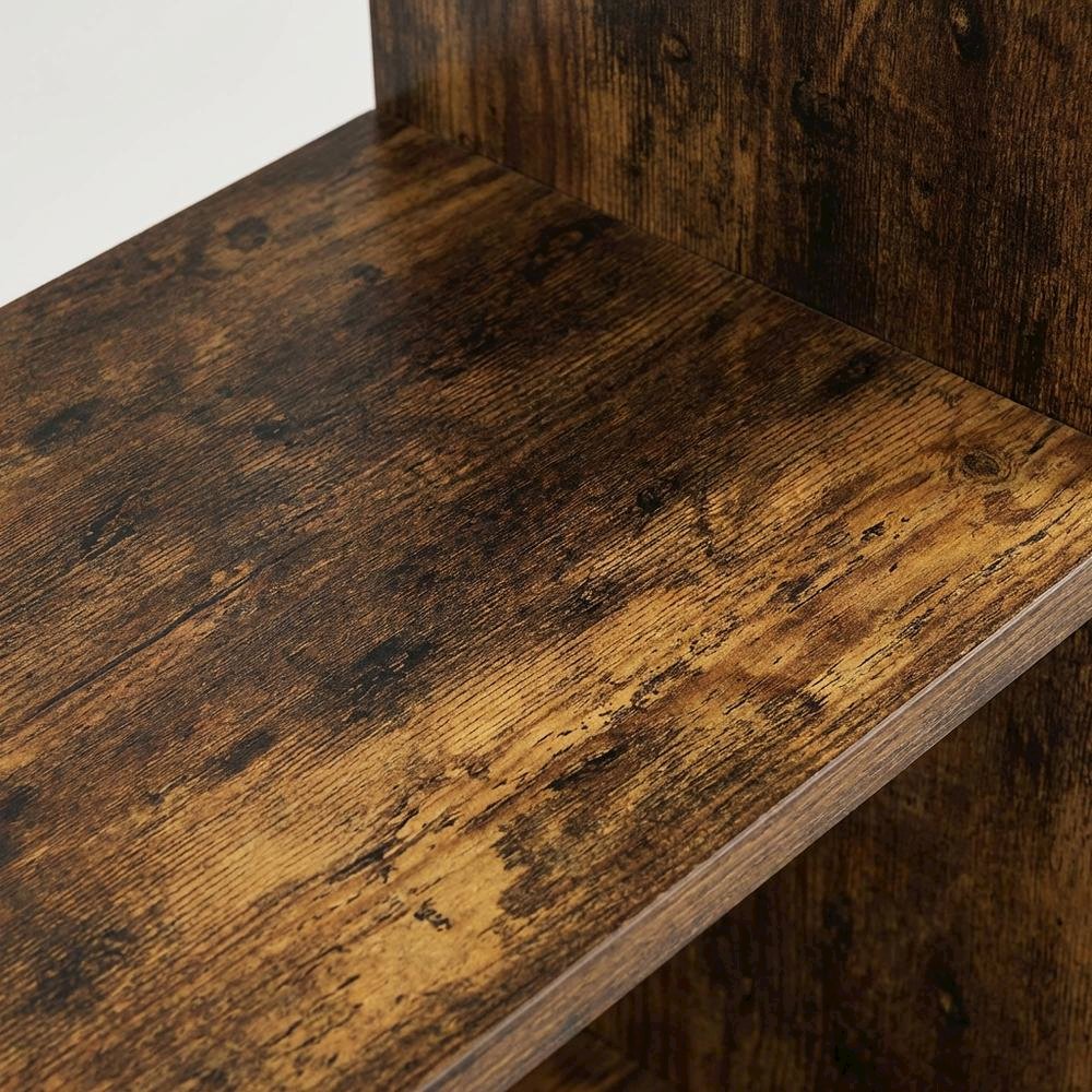 Wooden bookcase with open shelving for versatile storage