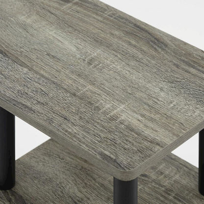 French Oak, C-Shape Side Table, Quality Build, Durable Wood Frame