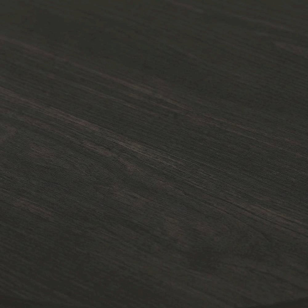 Round Wooden End Table with Espresso and Black Finish, Modern Side Table