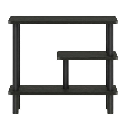 Brown Slim Entryway Storage Rack, Composite Wood, 4 Shelves, Wall-Side
