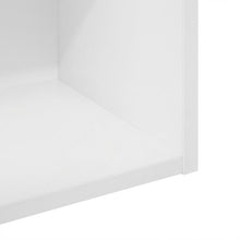 White 3-Tier Open Shelf Bookcase with Modern Wooden Design