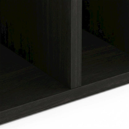 Brown desktop bookshelf with storage organizer, composite wood construction