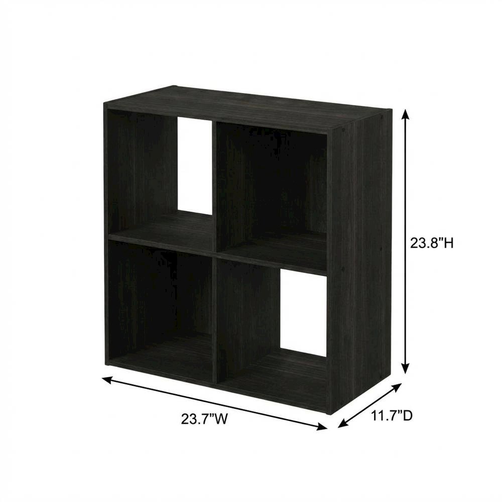 Wooden bookcase in brown with spacious shelving for home organization