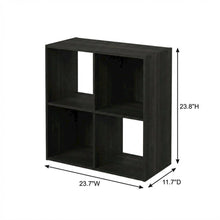 Wooden bookcase in brown with spacious shelving for home organization