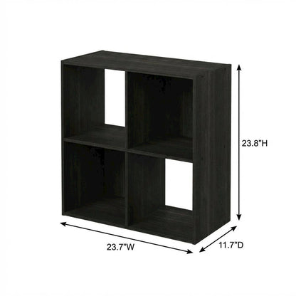 Wooden bookcase in brown with spacious shelving for home organization