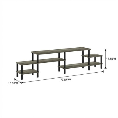 Wooden TV stand for 80 inch TVs with modern design and sturdy build