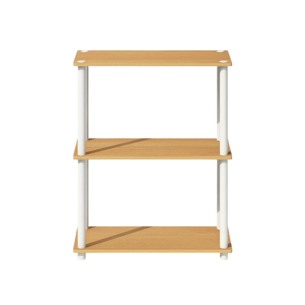 Wooden bookcase with modern design for living room or office storage