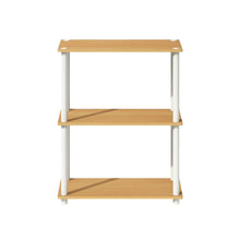 Wooden bookcase with modern design for living room or office storage