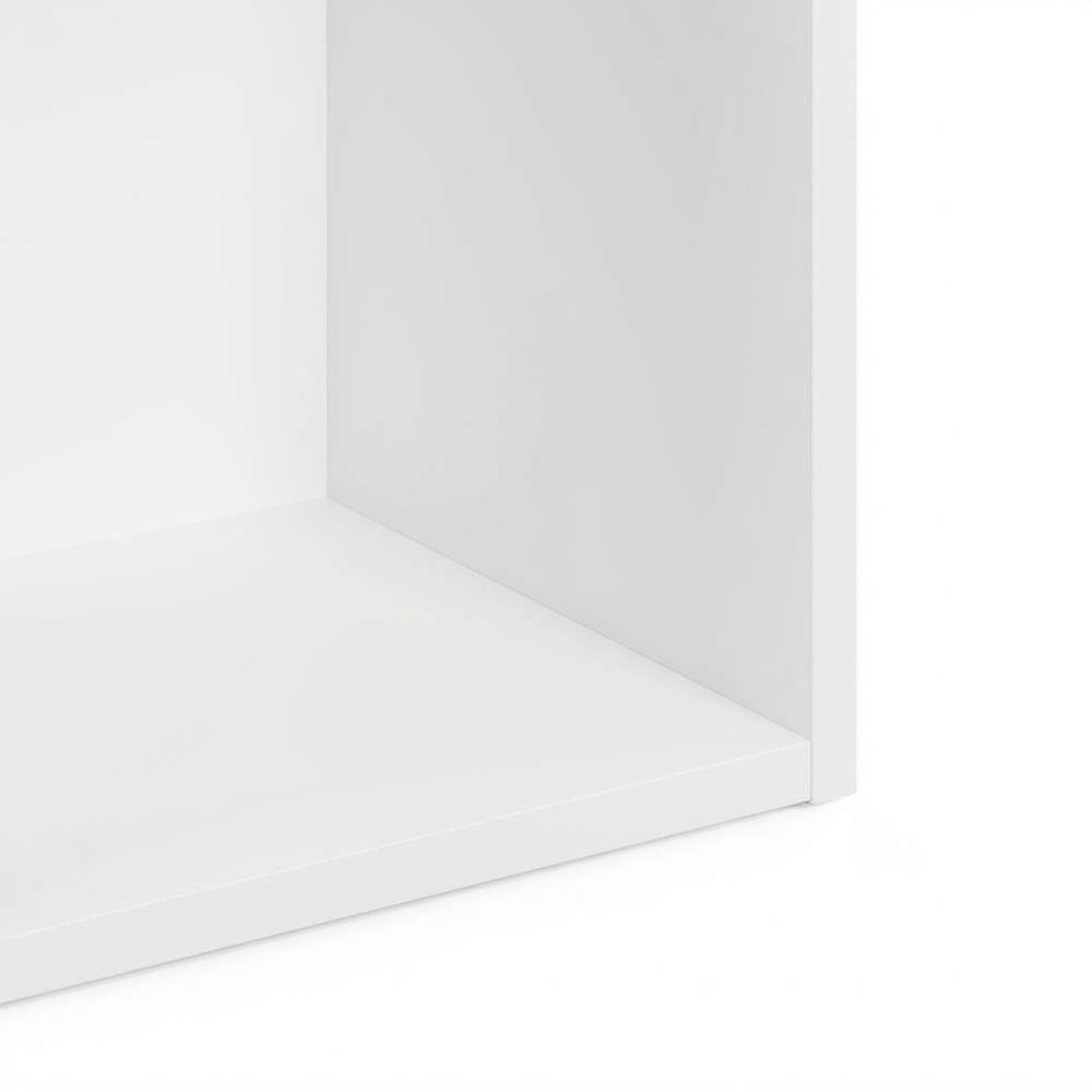 White 3-Tier No Tool Assembly Bookcase with Open Shelves for Easy Storage