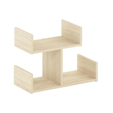 Wooden Desktop Bookshelf Storage Organizer, Brown, Compact, Composite Wood