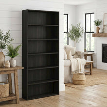 Wooden bookcase with sturdy frame for home organization