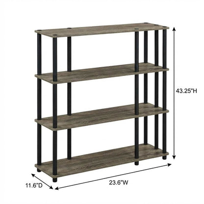 Wooden Bookcase with Shelves and Modern Design, Sturdy Storage Solution