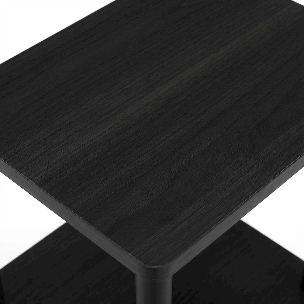 Modern Entertainment Center in Espresso/Black with Spacious Shelves and Storage