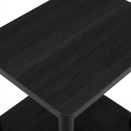 Modern Entertainment Center in Espresso/Black with Spacious Shelves and Storage