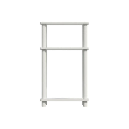 White 3-Tier End Table with Multi-level Storage and Modern Design