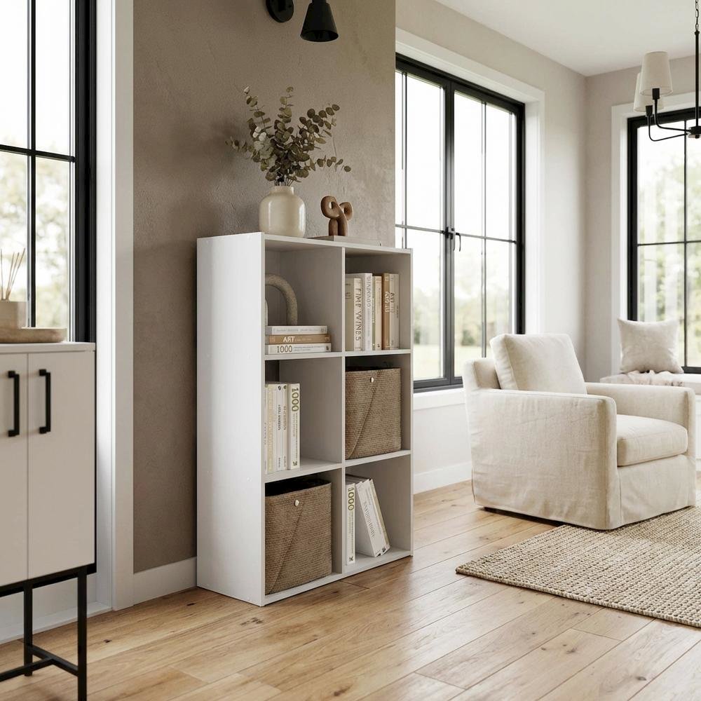 Wooden Bookcase with Engineered Wood Finish for Modern Storage
