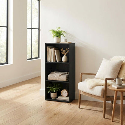Blackwood 3-Tier Open Shelf Bookcase with Sturdy Wooden Design