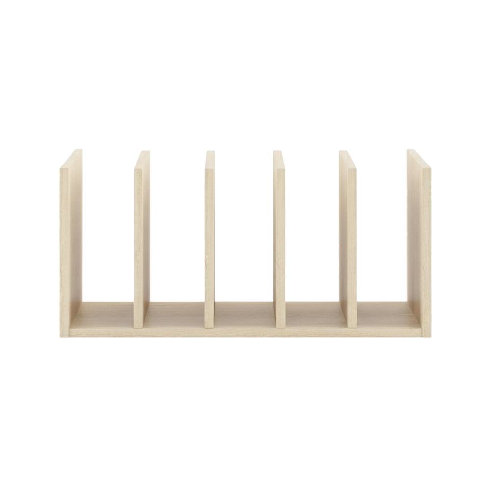 Wooden Desktop Bookshelf Storage Organizer in Brown with Multi-Functional Design