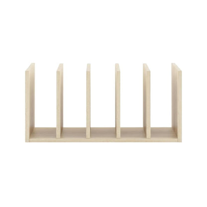 Wooden Desktop Bookshelf Storage Organizer in Brown with Multi-Functional Design