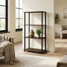 Wooden bookcase in finish with sturdy construction for home and office use