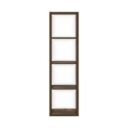 Wooden bookcase with open shelving for versatile storage
