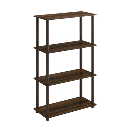 Wooden bookcase with versatile storage for home or office use