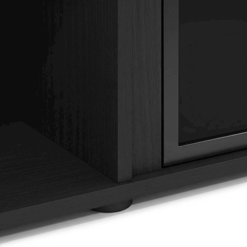 Wooden corner TV stand with fireplace for up to 55-inch screens, Americano style