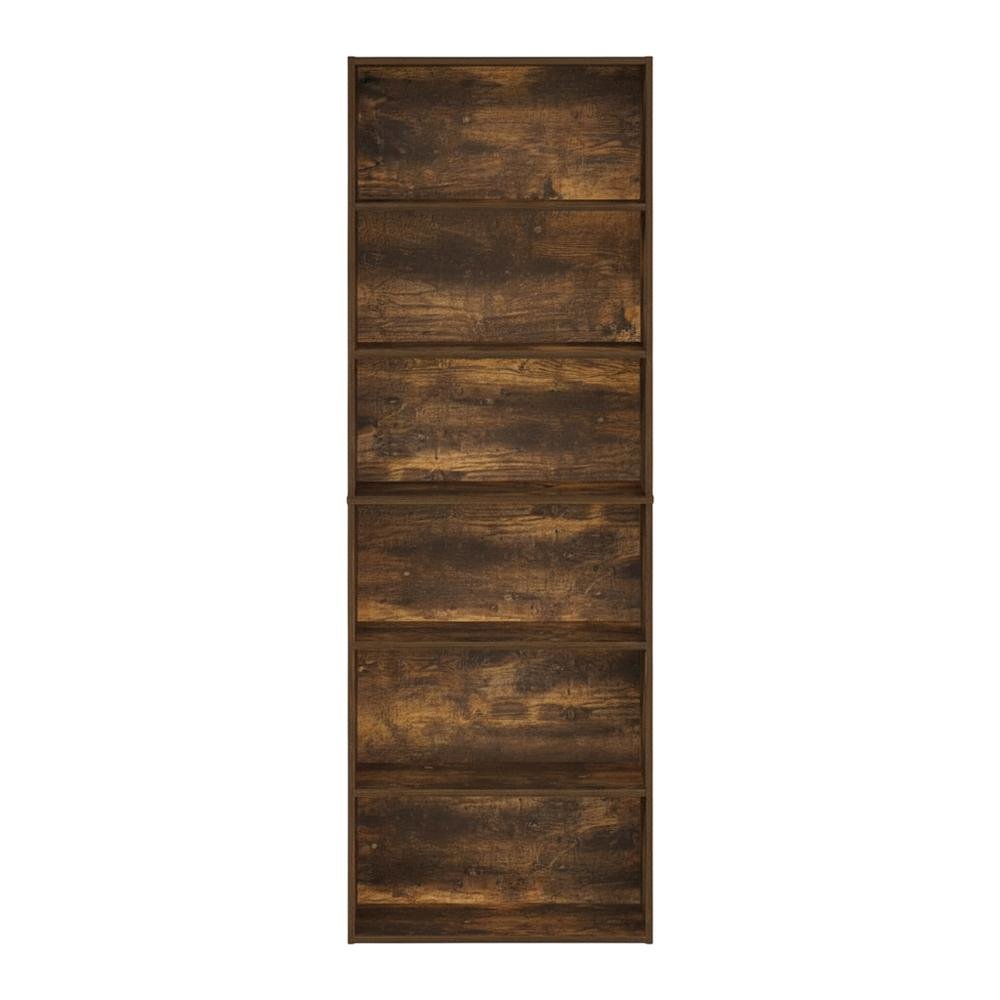 Wood Bookcase in Brown with Spacious Shelving for Organization
