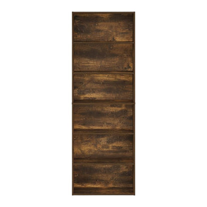 Wood Bookcase in Brown with Spacious Shelving for Organization
