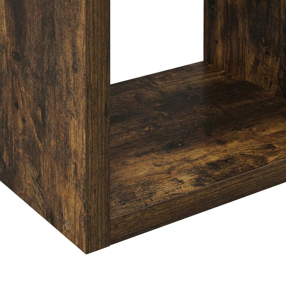 Wooden bookcase with open shelving for versatile storage