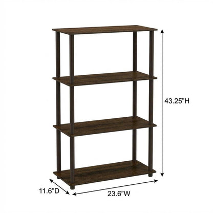 Wooden bookcase with versatile storage for home or office use