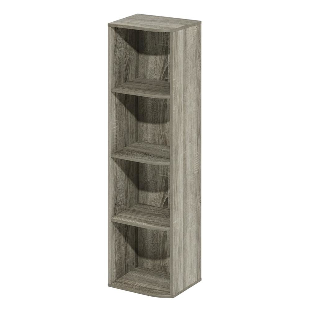 Corner Storage Bookcase with French Oak Finish for Living Spaces