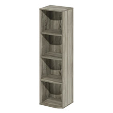 Corner Storage Bookcase with French Oak Finish for Living Spaces