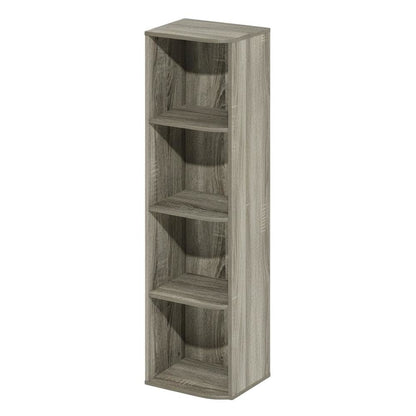 Corner Storage Bookcase with French Oak Finish for Living Spaces