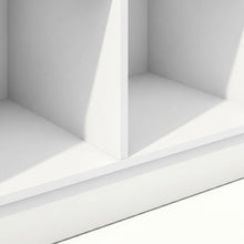 Wooden bookcase with open shelving for living room or office space