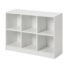 Wooden bookcase with open shelving for living room or office space