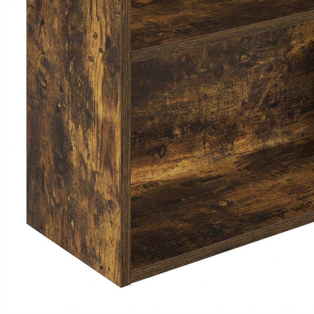 Wood Bookcase in Brown with Spacious Shelving for Organization