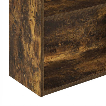 Wood Bookcase in Brown with Spacious Shelving for Organization